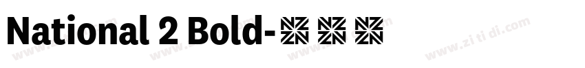 National 2 Bold字体转换